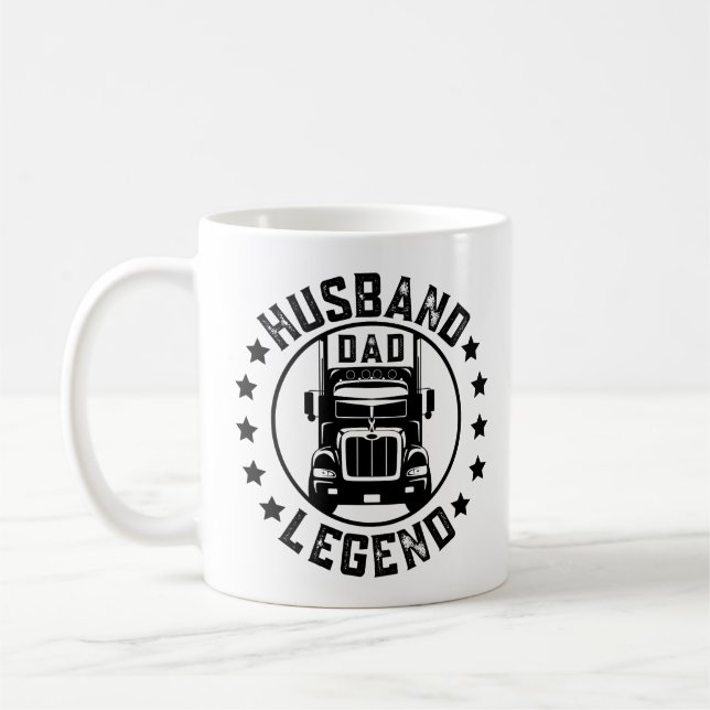 Retro Make Pappa Trucker Legend Kaffemugg (Vänster)