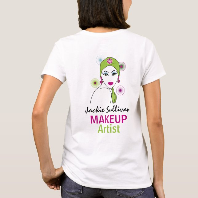 Retro Makeup Artist T Shirt (Baksida)