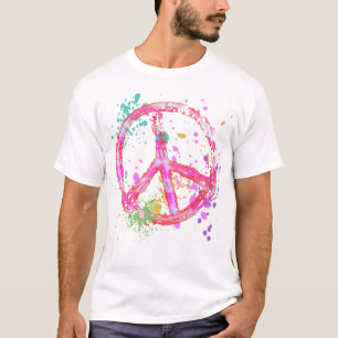 RETRO MÅLA SPLATTERFREDSTECKENET TRÖJA