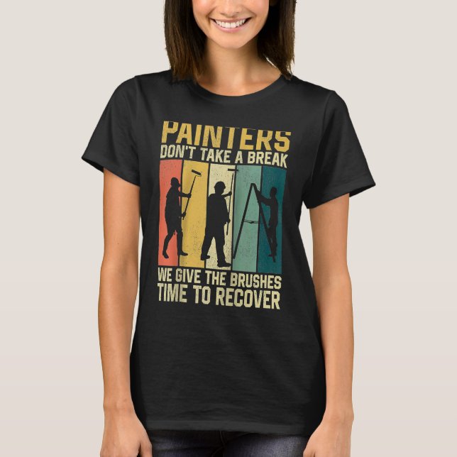Retro-målare för husmålare t shirt (Framsida)