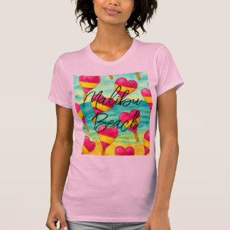 Retro Malibu Beach Colorful Ice Cream T Shirt