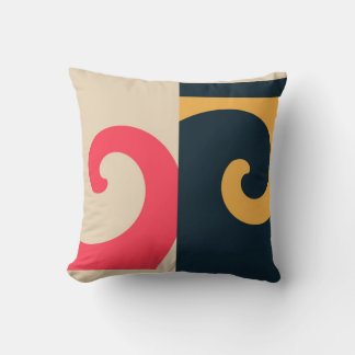 Retro-målning Abstrakt Art Deco Kudde