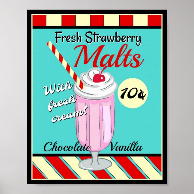 Retro Malt Poster (Framsidan)