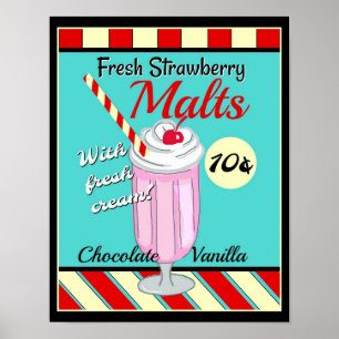 Retro Malt Poster