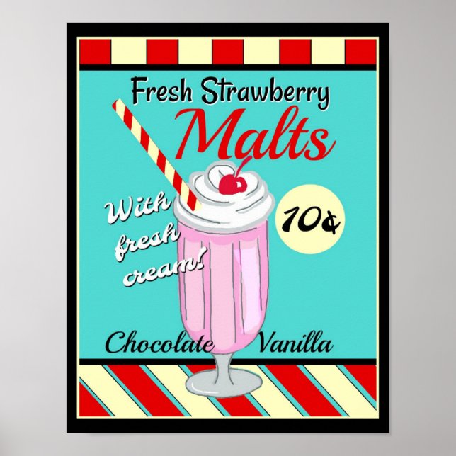 Retro Malt Poster (Framsidan)