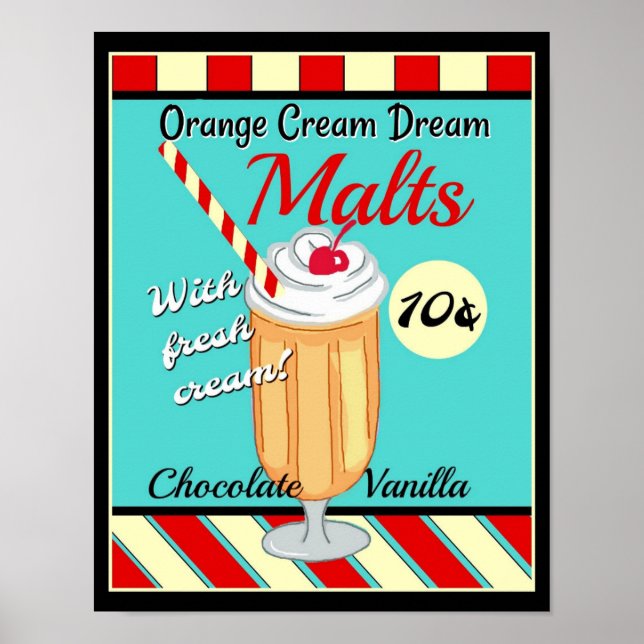 Retro Malt Poster (Framsidan)