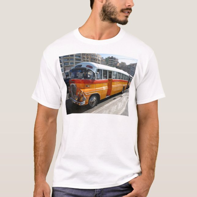 Retro Malta bus T-shirt (Framsida)