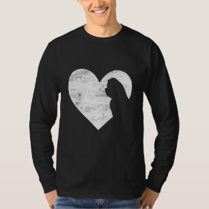 Retro Maltese Hund Heart Valentine Day Hund älskar T Shirt