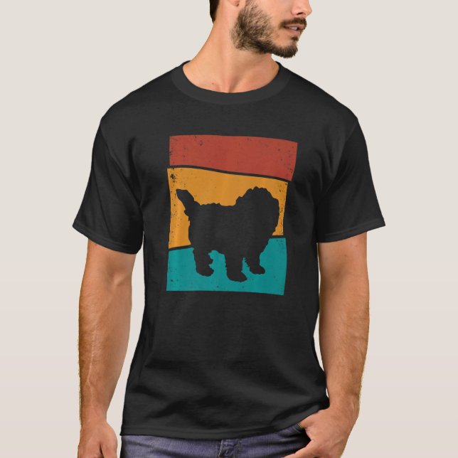 Retro Maltipoo Hund T Shirt (Framsida)