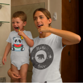 Retro Mama Björn Mors Dag T Shirt