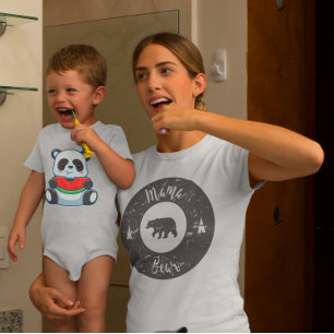 Retro Mama Björn Mors Dag T Shirt