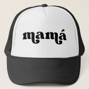 Retro Mamá Black and White Spain Keps