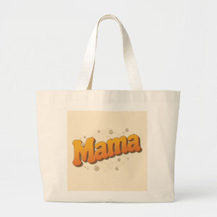 Retro Mama Groovy 70-tal Bubbelbokstäver Jumbo Tygkasse