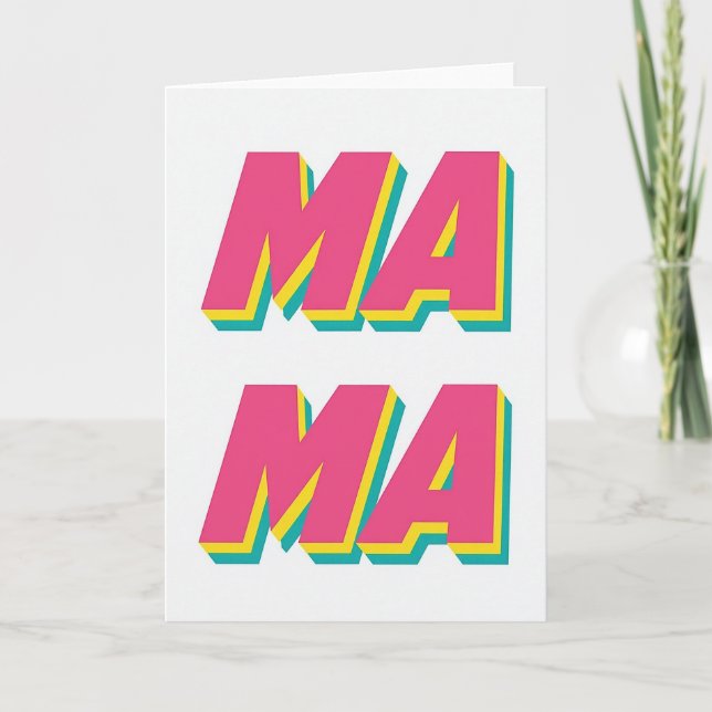 Retro Mama Kärlekskort Kort (Framsida)