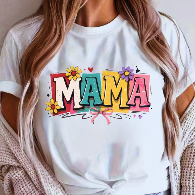 Retro Mama Mors Dag Mamma Design T Shirt (Skapare uppladdad)