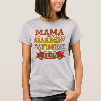Retro Mama Trädgårdsklubb Vintage 1970-talets Typo T Shirt