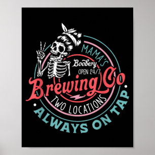 Retro Mamas Ery Brewing Co Roligt Amning Sk Poster