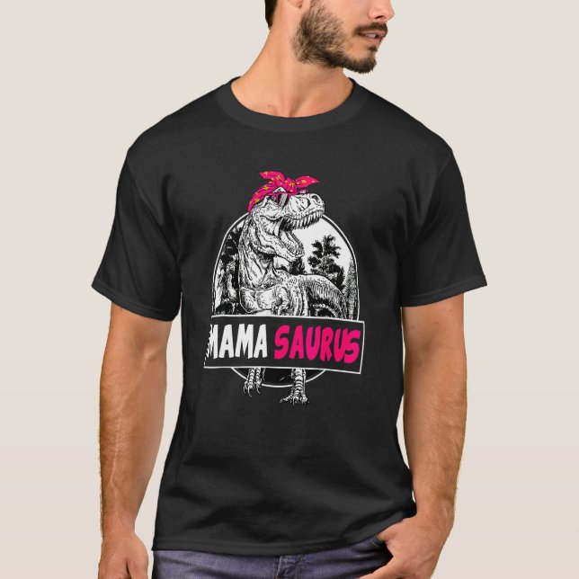 Retro Mamasaurus Rex Dinosaur Mamma Saurus Family  T Shirt (Framsida)