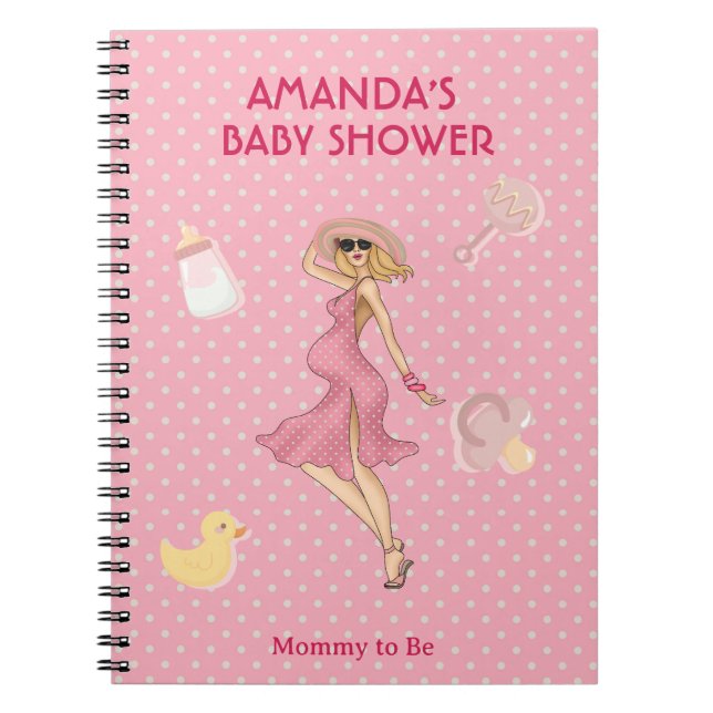 Retro Mamma Blonde 2 babyskor Anteckningsbok (Framsidan)
