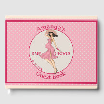 Retro Mamma Brunette Baby Shower Party