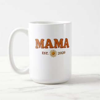 Retro Mamma Est 2026 Daisy Kaffemugg