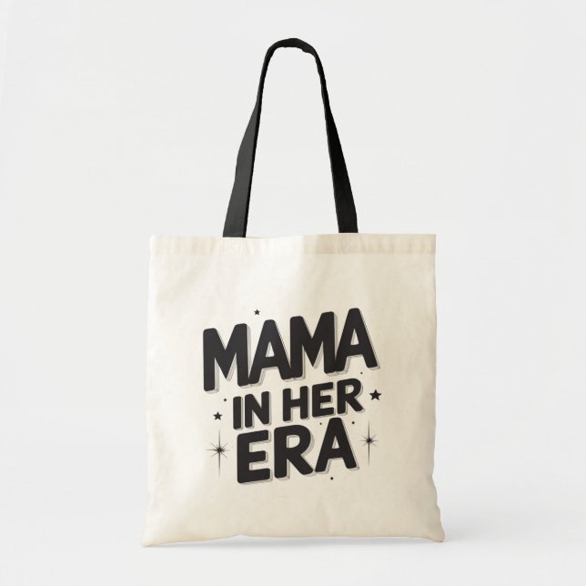 Retro Mamma i sin era Groovy handväskor Tygkasse (Framsidan)