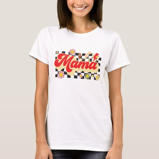 Retro Mamma ord art T Shirt (Framsida)