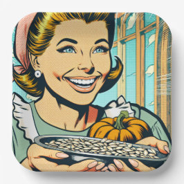 Retro Mamma-stallplattor av Halloween Pumpkin Seed