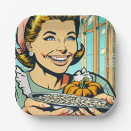 Retro Mamma-stallplattor av Halloween Pumpkin Seed