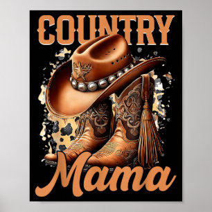 Retro mamma västerländska cowgirls mors dag familj poster