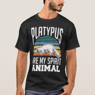 Retro Mammal Spirit Animal Platypus T Shirt