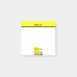 Retro Mammor Taxi och Drive-Thru Grill Editable Post-it Block