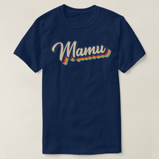 Retro Mamu  Father's Day Pullover  T Shirt (Design framsida)