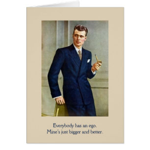 Retro Man - Bigger and Better Ego. Hälsningskort