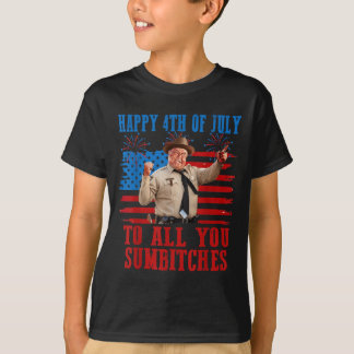 Retro Man Smokey Gott 4:e Juli Till Galna T Shirt