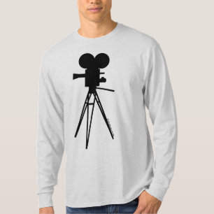 Retro manar för filmkameraSilhouette skjorta Tee Shirt