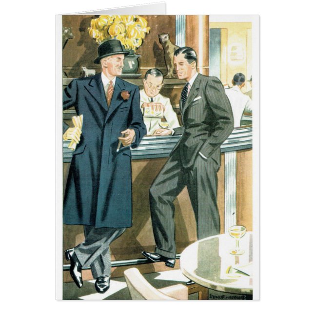 Retro Manar - Whiskey and Women Hälsningskort (Framsidan)