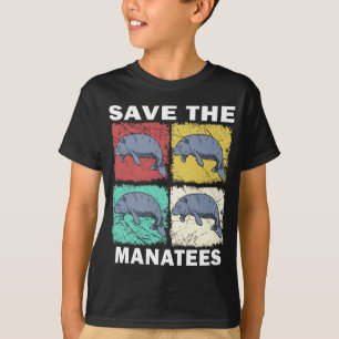 Retro Manatee Floaty Potato Spara Manatees T Shirt