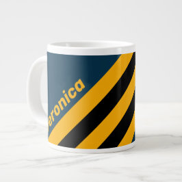 Retro Månbelyst Tid Ränder med Namn Jumbo Mugg