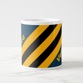 Retro Månbelyst Tid  Ränder med Namn Jumbo Mugg