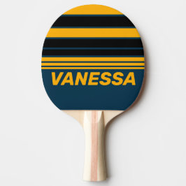 Retro Månbelyst Tidvatten Horisont Randning med Na Pingisracket