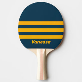 Retro Månbelyst Tidvatten Tre Tvåragig Randig med  Pingisracket