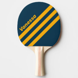Retro Månbelyst Tidvatten Trevinklad Randig med Na Pingisracket