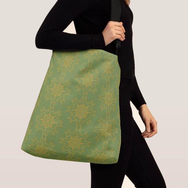 Retro Mandala Avokado Crossbody Väska (Närbild)