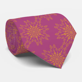Retro Mandala Boysenberry Neck Tie Slips