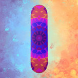 Retro Mandala Flower Blue Rosa and Orange<br><div class="desc">Den här retromandala-designen har blå,  rosa och orange. Funky och vibrerande visualer för alla som gillar ljusa färger!</div>