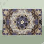 Retro Mandala Flower Blue Tan och Brown Kökshandduk<br><div class="desc">Den här retro mandala-blomman har solvit,  blått och brunt. Funky mönster och groovvisualer för den moderna hippien eller någon som tycker om smart trippy färg!</div>