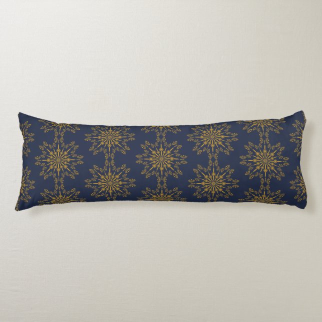 Retro Mandala Midnight Body Pillow Kroppskudde (Framsidan)