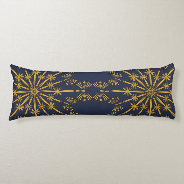 Retro Mandala Midnight Body Pillow Kroppskudde (Framsidan)