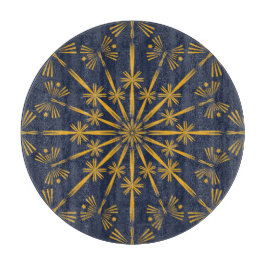Retro Mandala Midnight Glass Clearboard Board